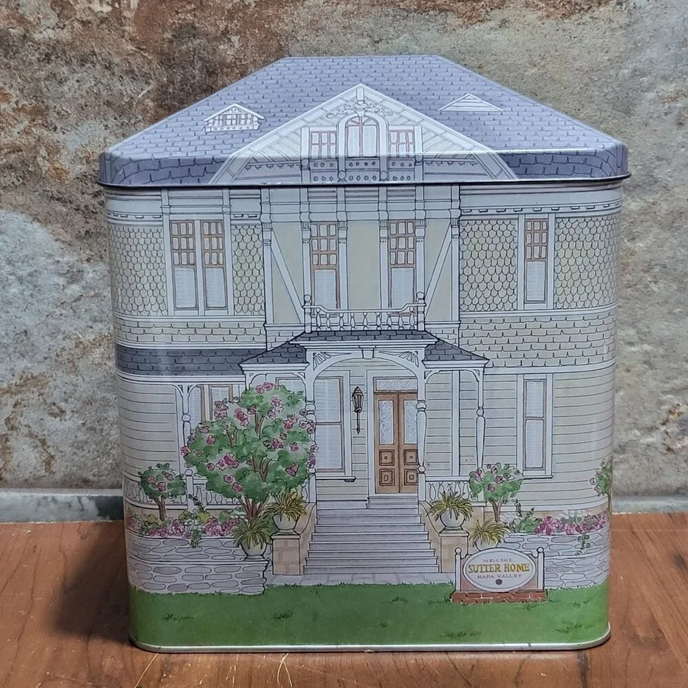 Sutter Home Winery Napa Valley Gift Tin Lidded Box Cannister